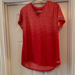 bcg Red Heather V-Neck Short Sleeve Performance Tee